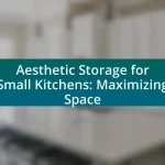 Aesthetic Storage for Small Kitchens: Maximizing Space