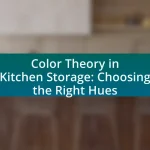 Color Theory in Kitchen Storage: Choosing the Right Hues