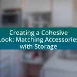Creating a Cohesive Look: Matching Accessories with Storage