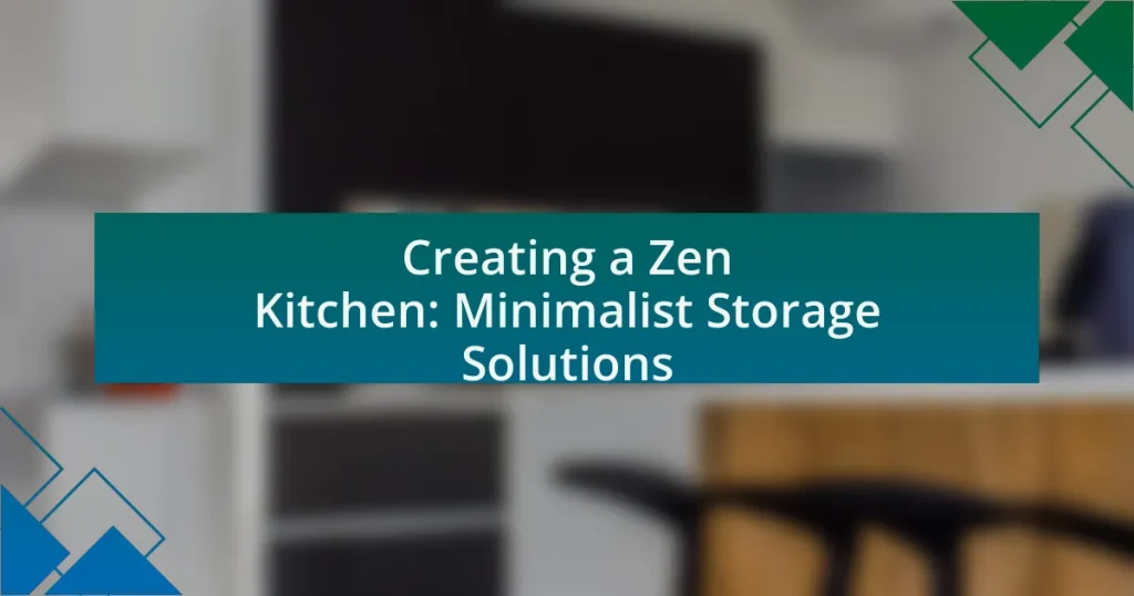 Creating a Zen Kitchen: Minimalist Storage Solutions