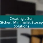 Creating a Zen Kitchen: Minimalist Storage Solutions