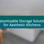 Customizable Storage Solutions for Aesthetic Kitchens