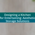 Designing a Kitchen for Entertaining: Aesthetic Storage Solutions