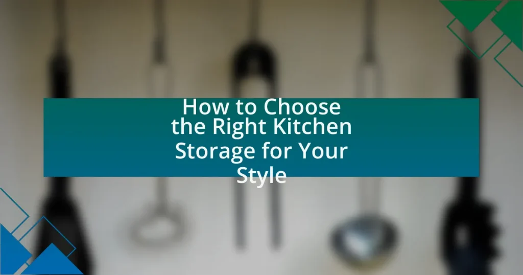 How to Choose the Right Kitchen Storage for Your Style