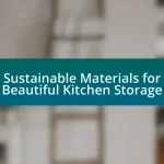 Sustainable Materials for Beautiful Kitchen Storage