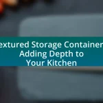 Textured Storage Containers: Adding Depth to Your Kitchen