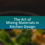 The Art of Mixing Materials in Kitchen Design