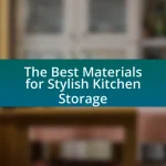 The Best Materials for Stylish Kitchen Storage