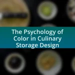 The Psychology of Color in Culinary Storage Design