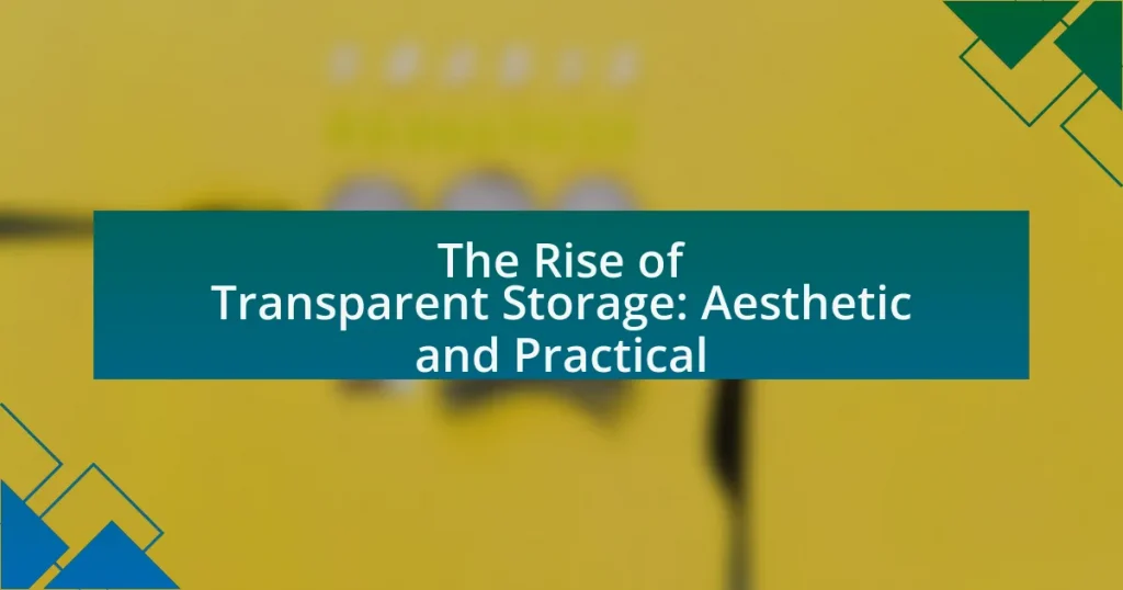 The Rise of Transparent Storage: Aesthetic and Practical