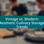 Vintage vs. Modern: Aesthetic Culinary Storage Trends