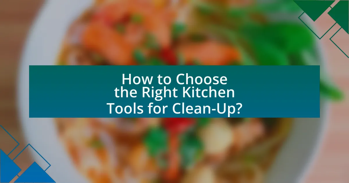 How to Choose the Right Kitchen Tools for Clean-Up?