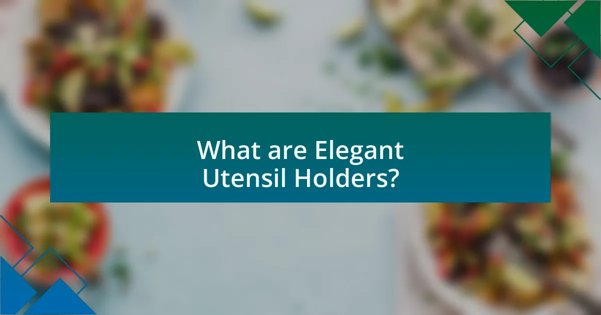 What are Elegant Utensil Holders?