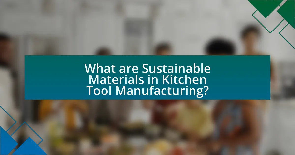 What are Sustainable Materials in Kitchen Tool Manufacturing?