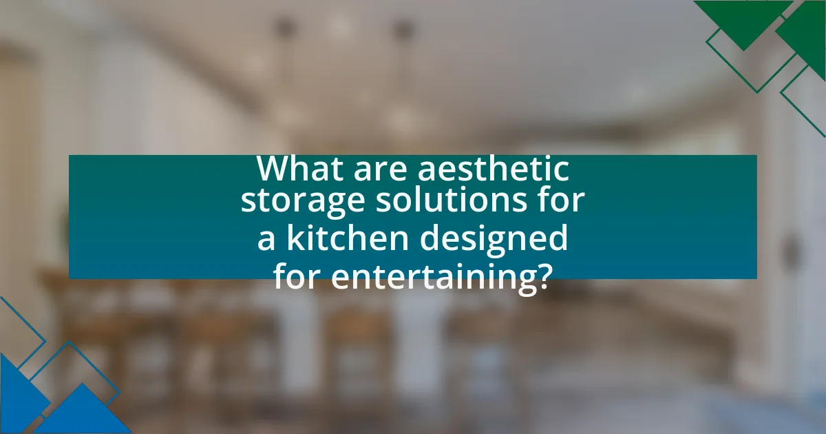What are aesthetic storage solutions for a kitchen designed for entertaining?