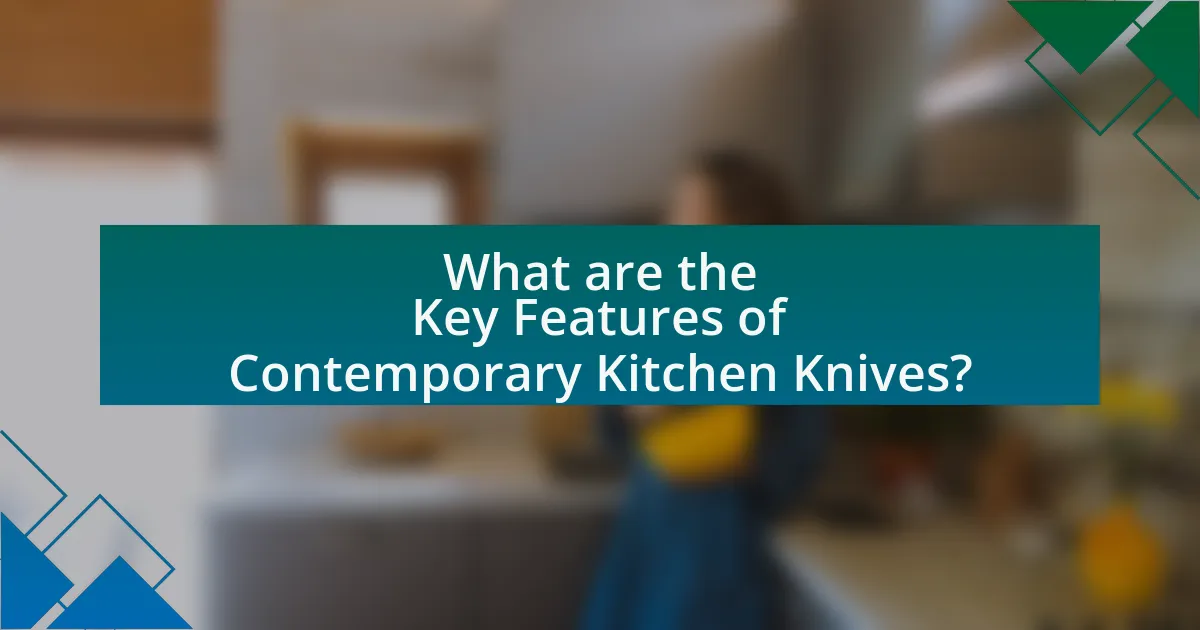 What are the Key Features of Contemporary Kitchen Knives?