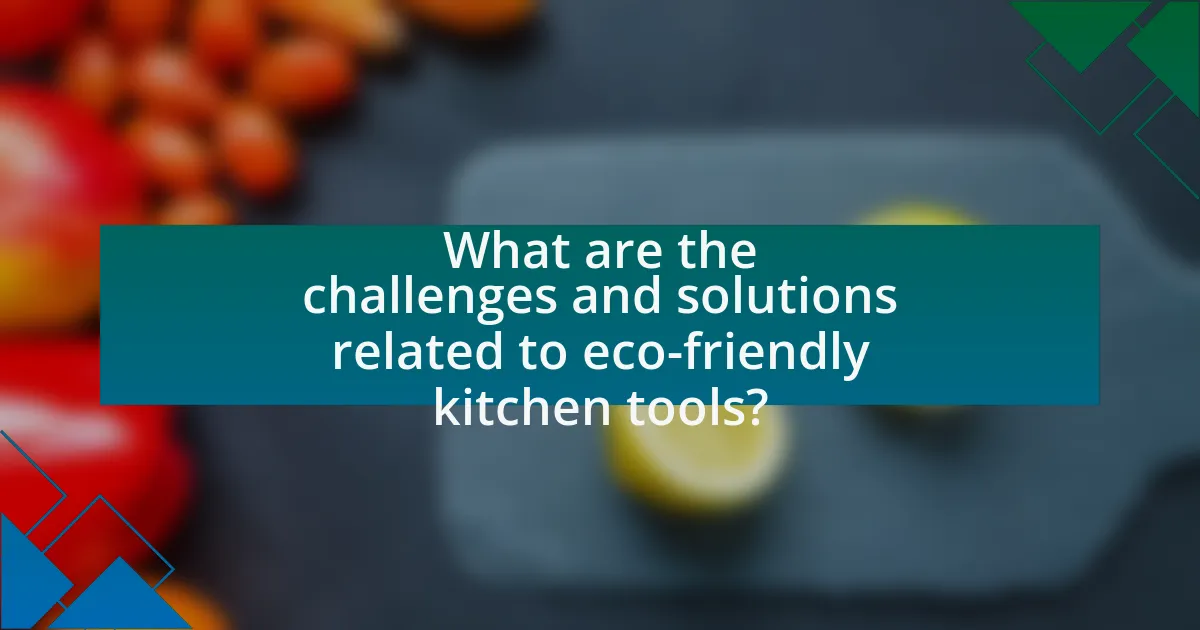 What are the challenges and solutions related to eco-friendly kitchen tools?