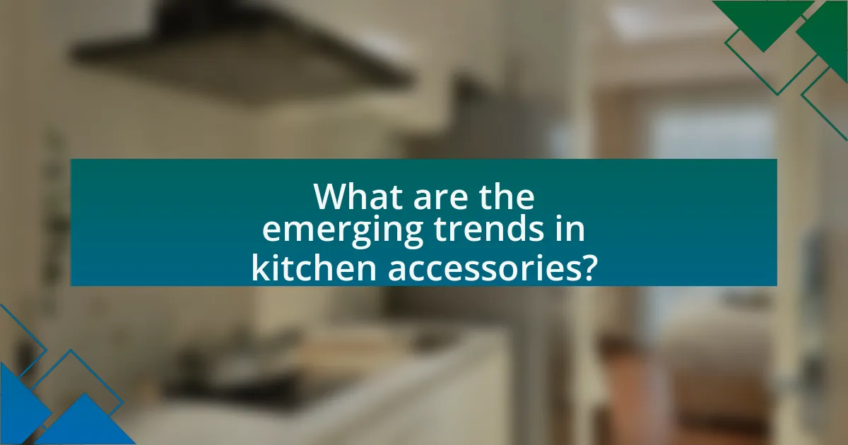 What are the emerging trends in kitchen accessories?