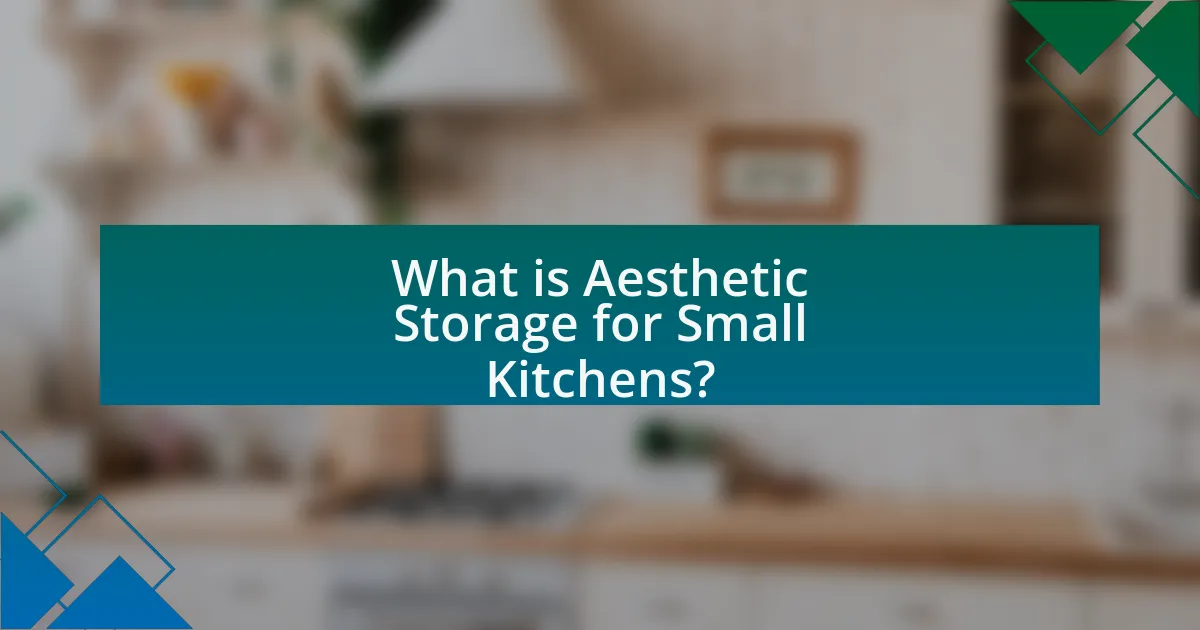 What is Aesthetic Storage for Small Kitchens?