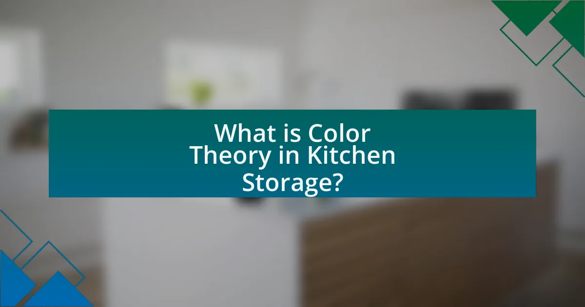 What is Color Theory in Kitchen Storage?