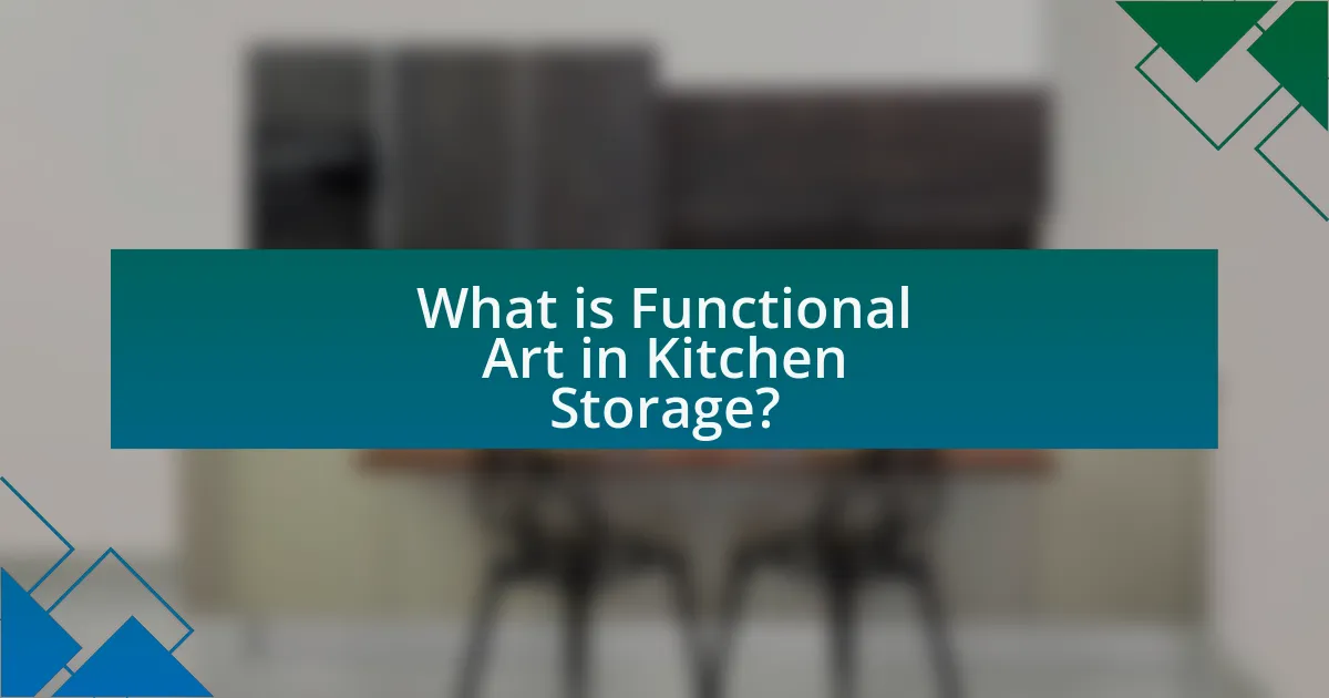 What is Functional Art in Kitchen Storage?