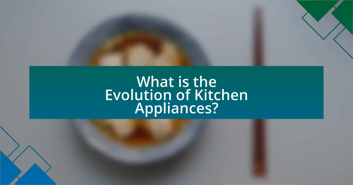 What is the Evolution of Kitchen Appliances?