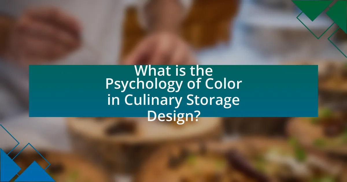 What is the Psychology of Color in Culinary Storage Design?