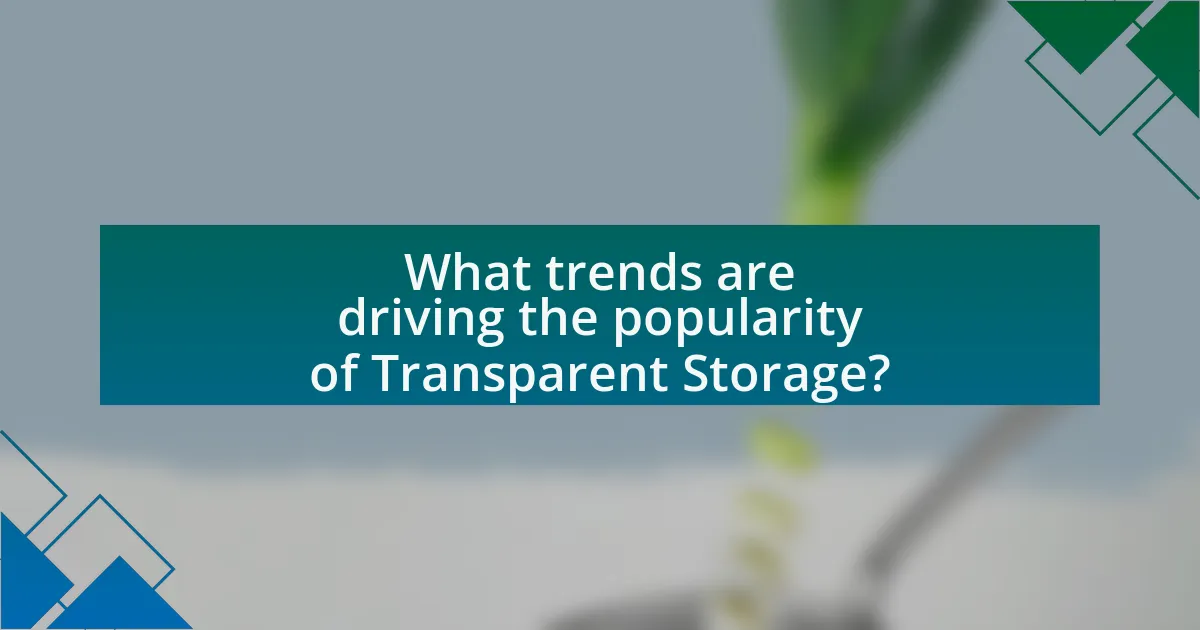 What trends are driving the popularity of Transparent Storage?