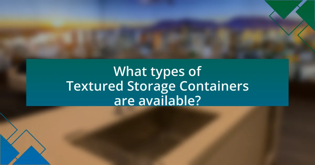 What types of Textured Storage Containers are available?